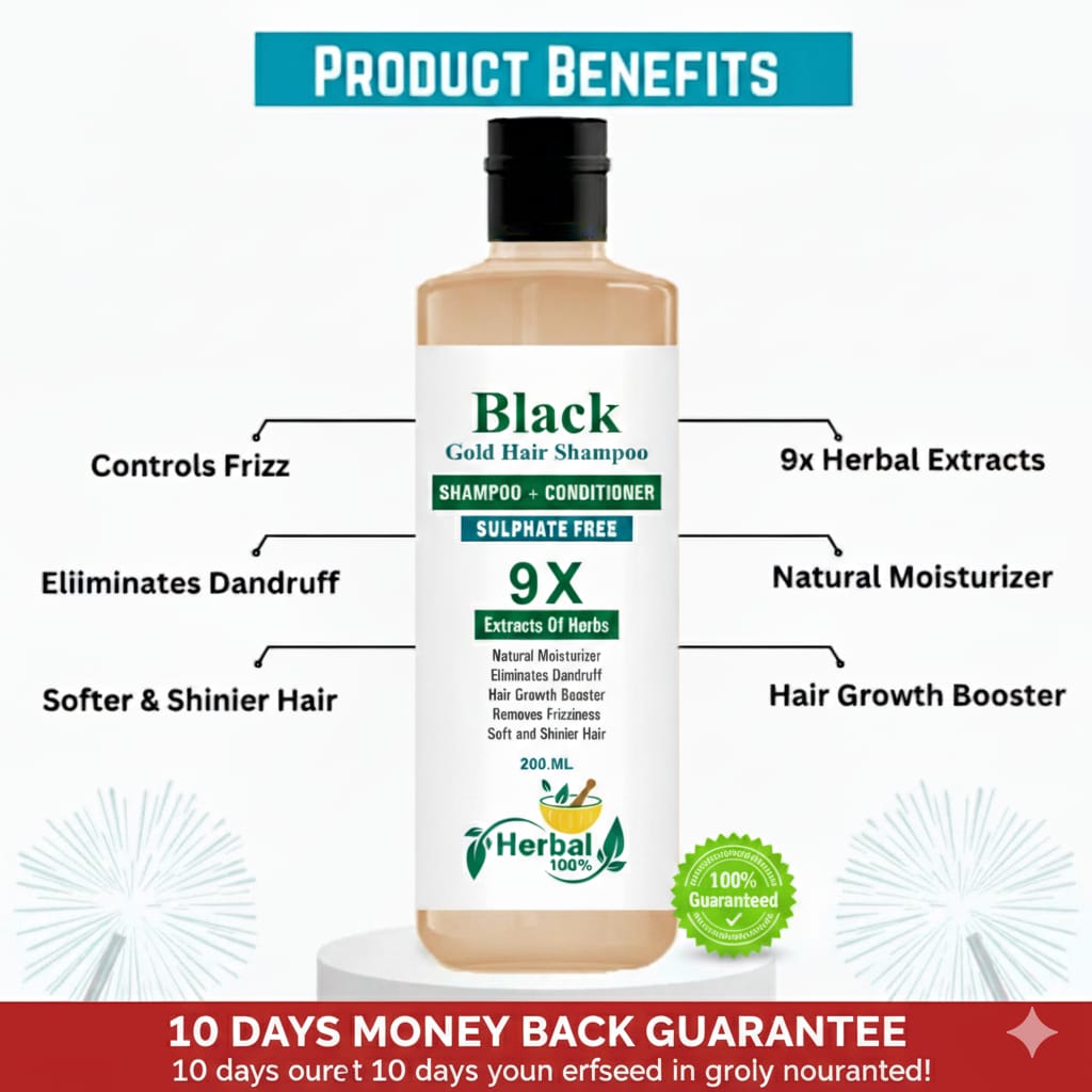 Black Gold Hair Oil & Shampoo