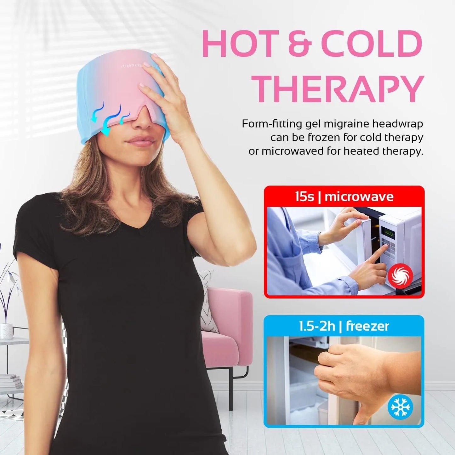 Migraine Relief Cap Therapy Headpack ,Pressure Massage Health Care