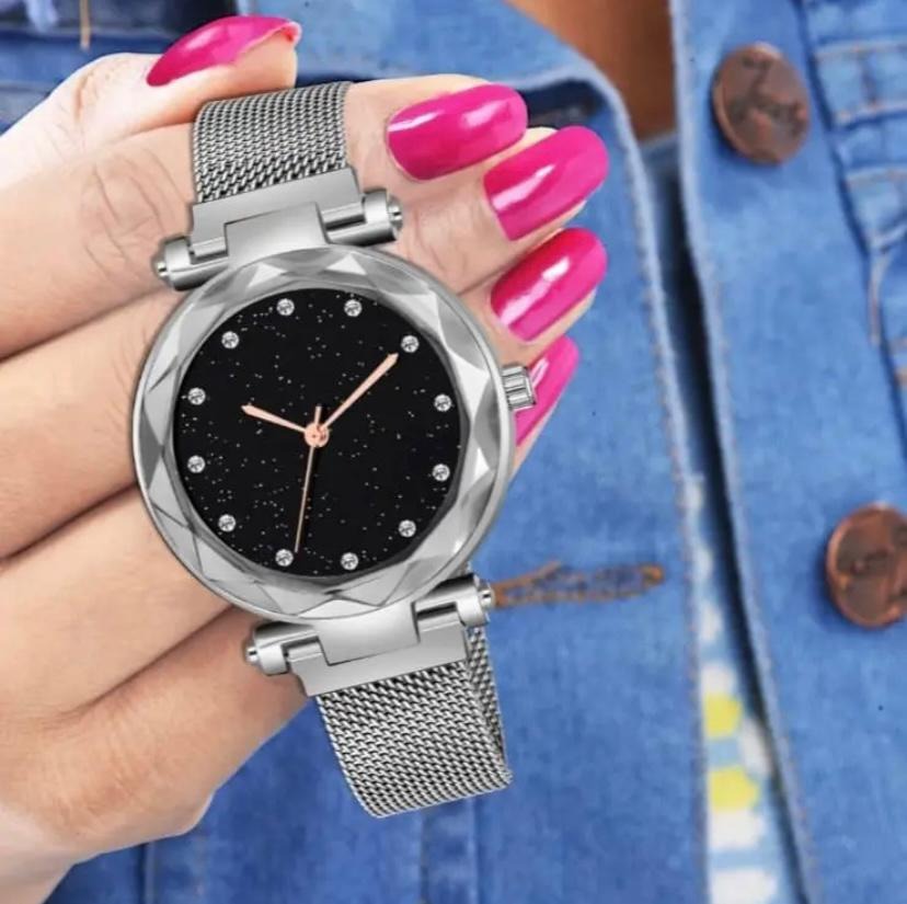 Waterproof Led Digital Watch Stainless Steel Strap For Girls