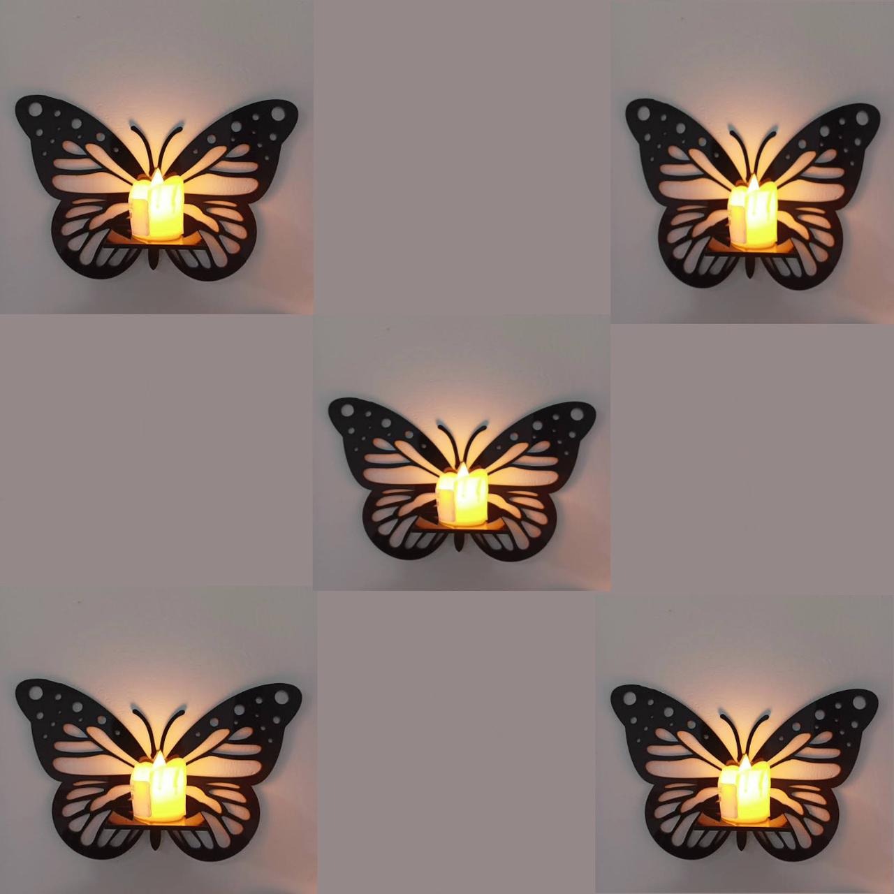 Pack of 3 Decorative Butterfly Wall Shelf
